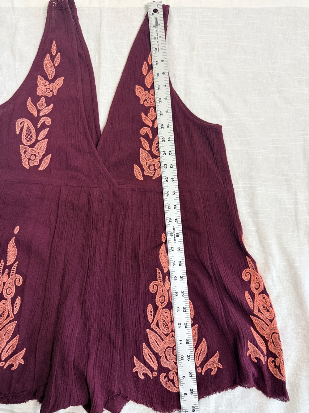 Free People Intimately Songbird Embroidered Gauze Romper M EUC - Picture 6 of 9